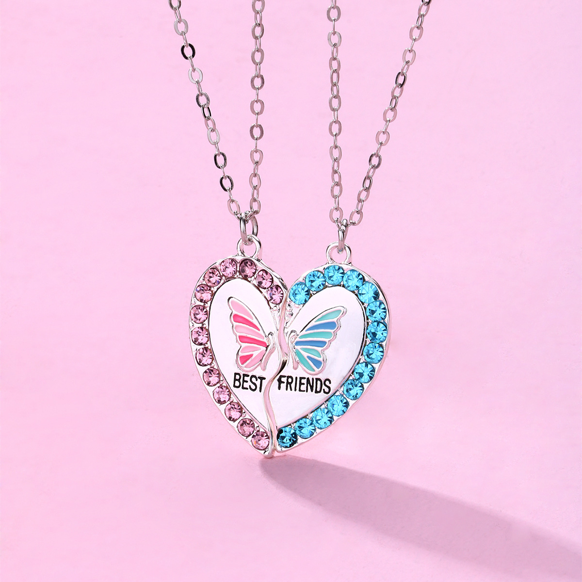 Butterfly Heart Magnet Necklace