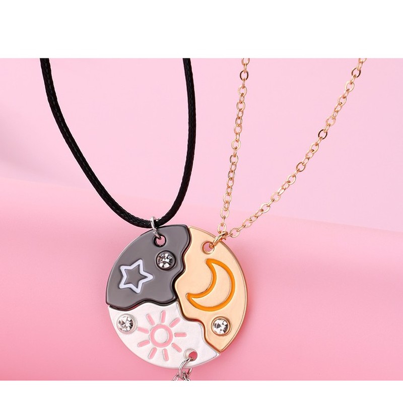 Star Moon Three-Person Necklace