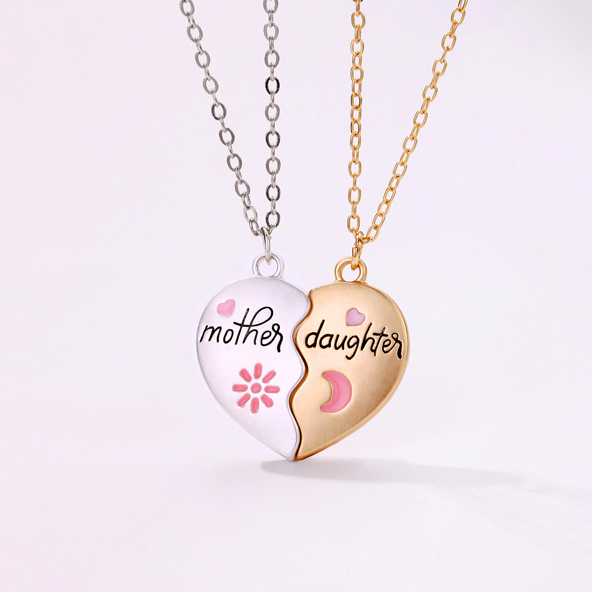 Mom Daughter Magnet Necklace