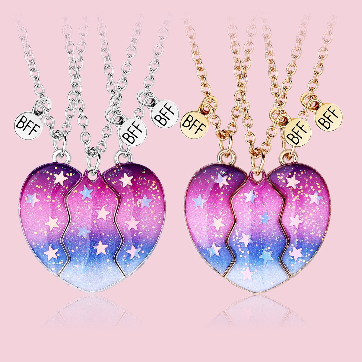 Starry Sky Magnet Necklace Set