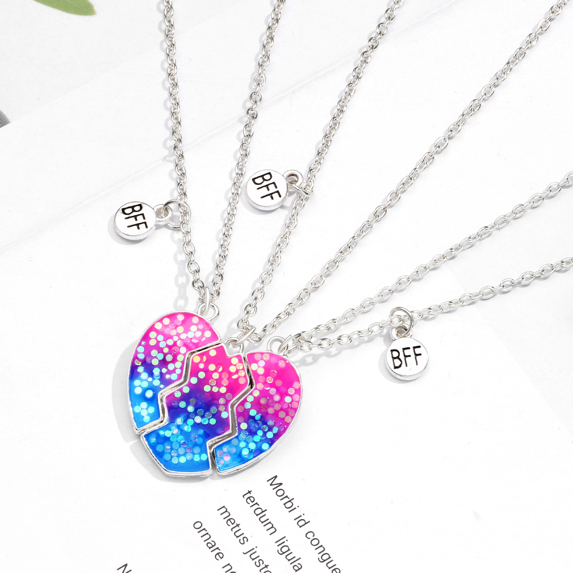 Broken Heart Bestie Necklace Set - image 2