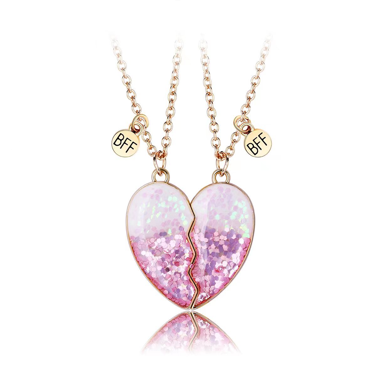 BFF Heart Magnet Necklace Set - image 7