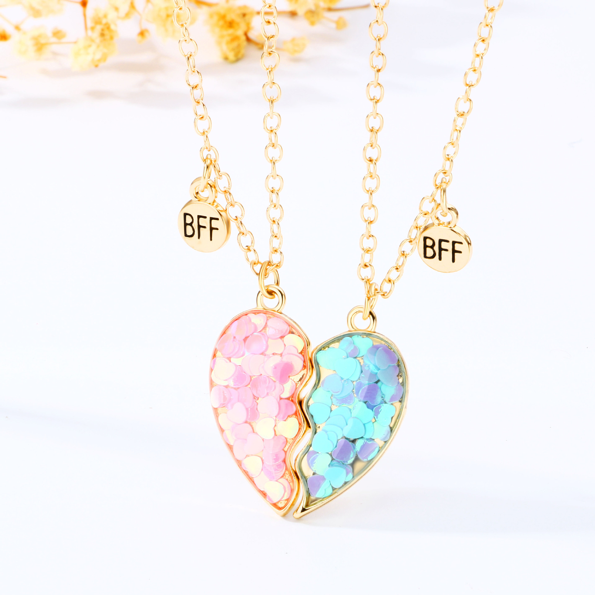BEST Friend Glitter Necklace Set - image 8