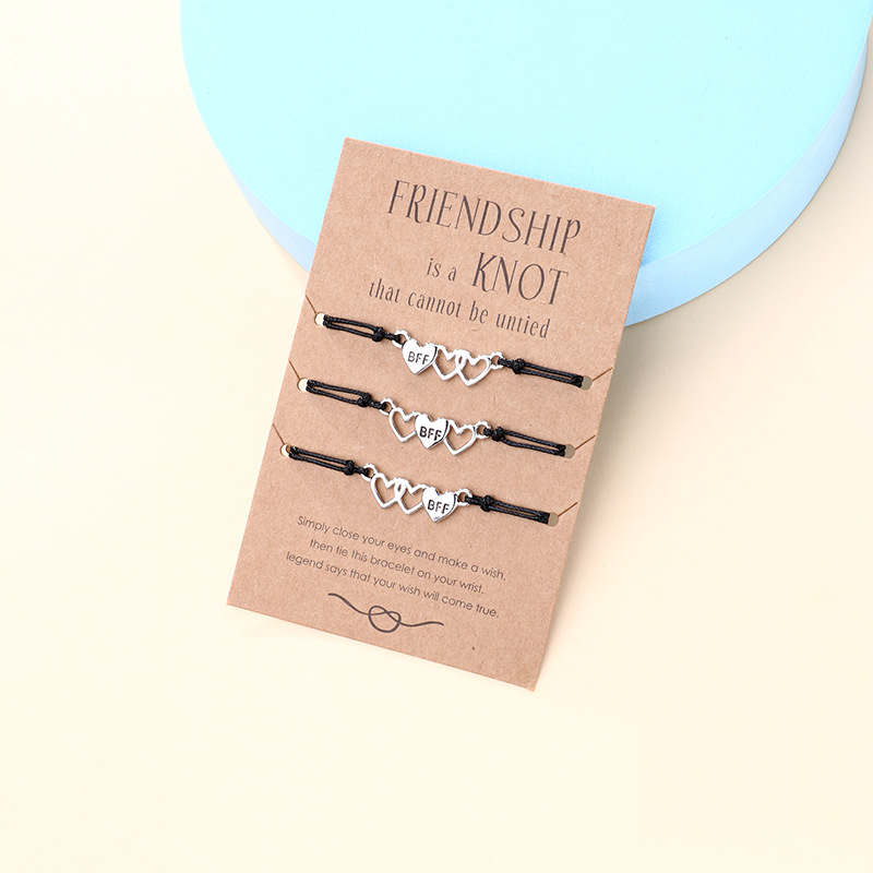 BFF Heart Wax Cord Bracelet - image 1