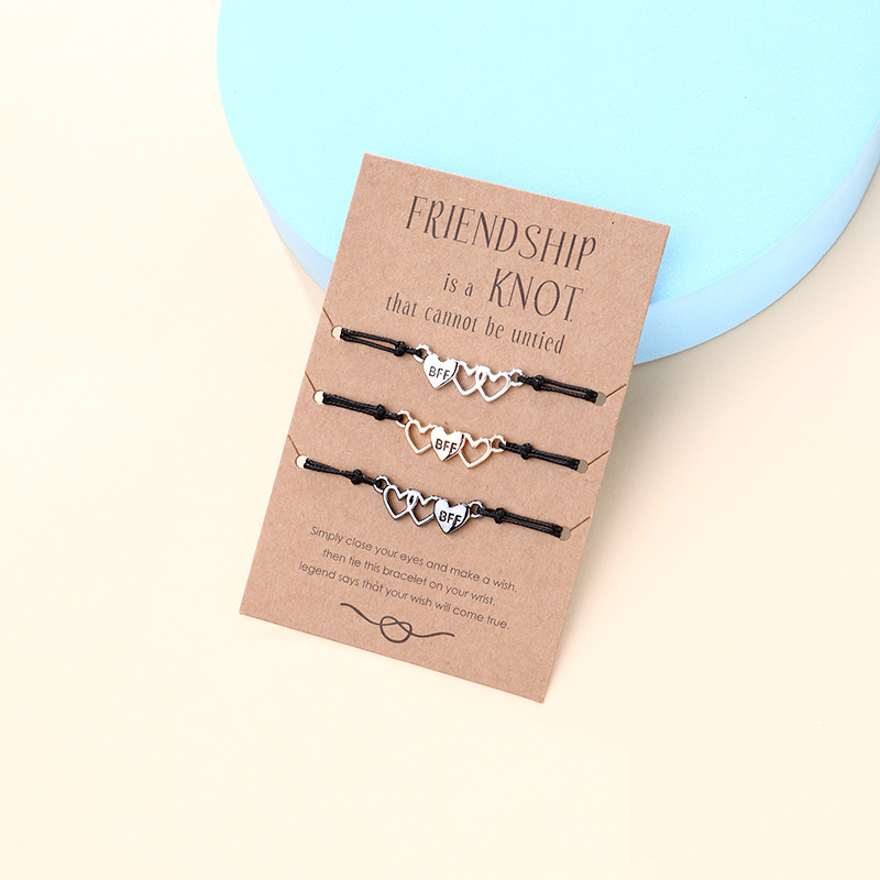 BFF Heart Wax Cord Bracelet - image 2