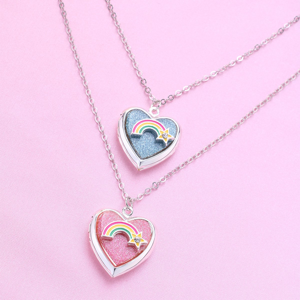 Rainbow Photo Locket Necklace - image 3