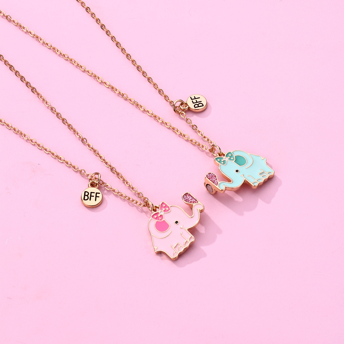 Bow Elephant Magnet Necklace - image 3