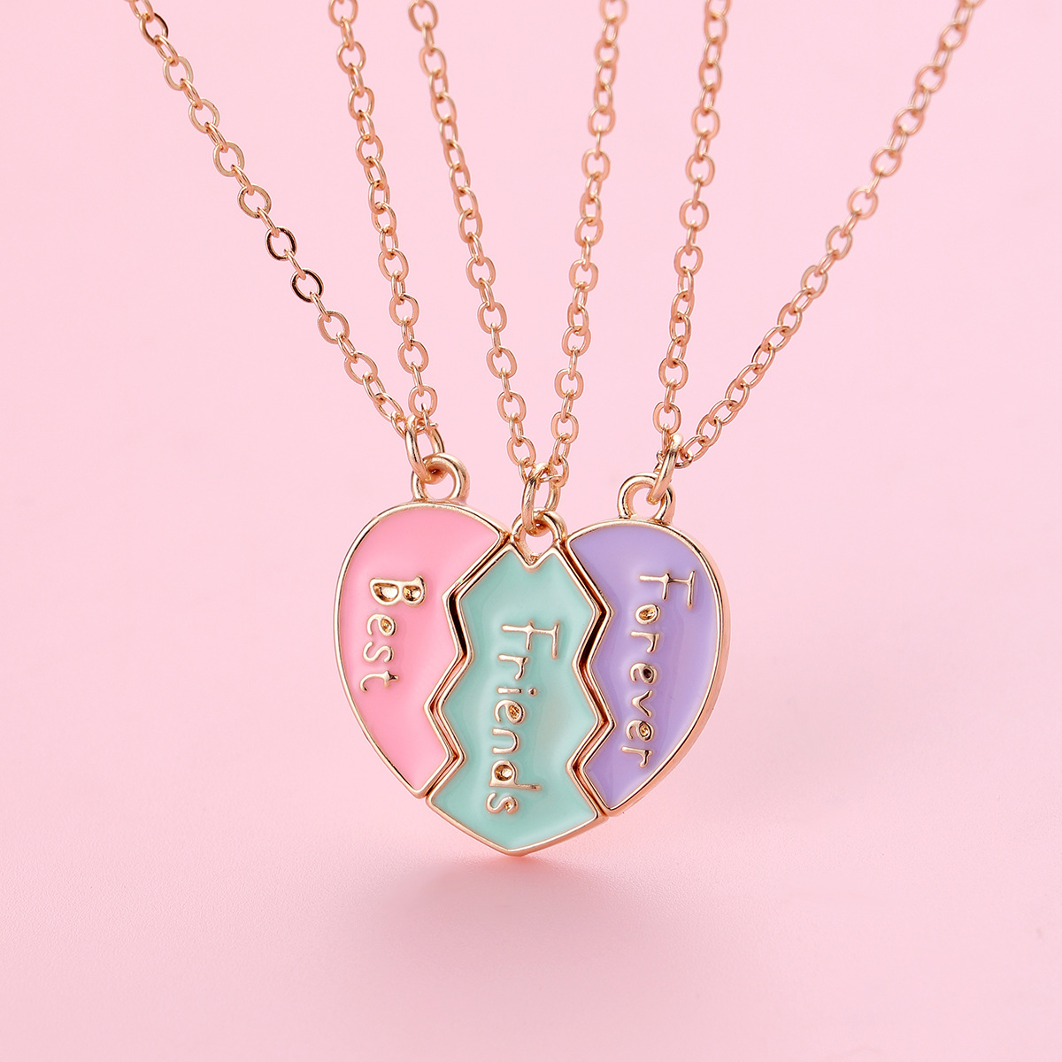 Heart Three Bestie Necklace Set - image 7