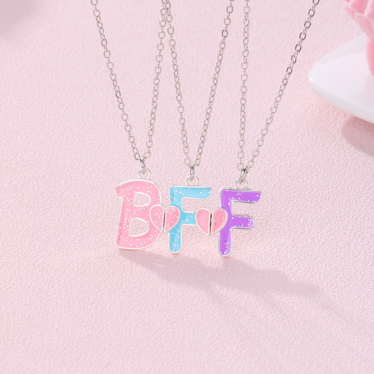 Letter Heart BFF Necklace Set - image 4