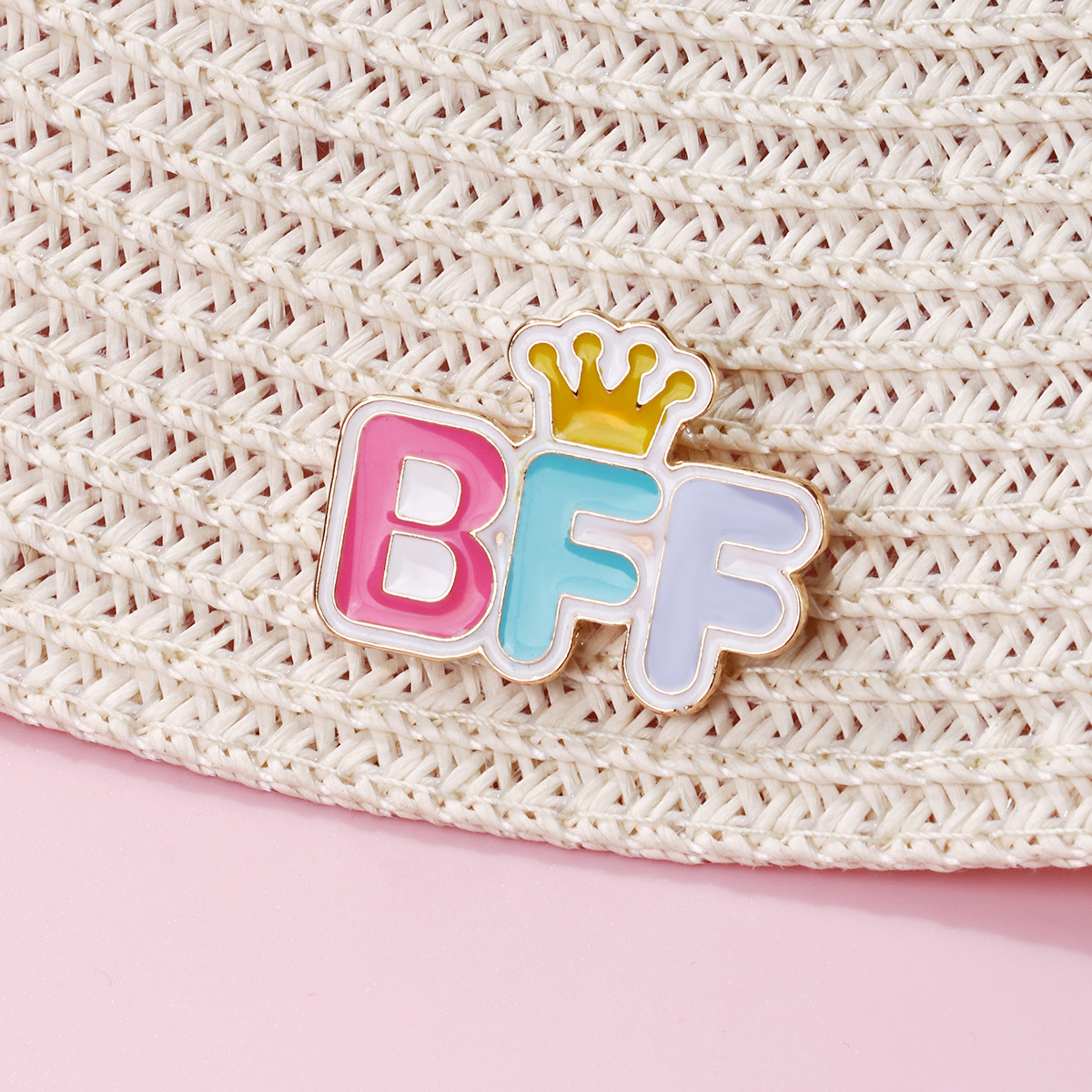 Crown BFF Brooch Pin - image 4