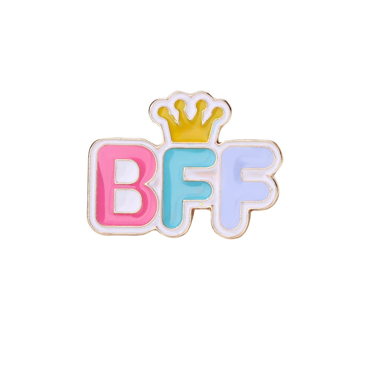 Crown BFF Brooch Pin - image 5