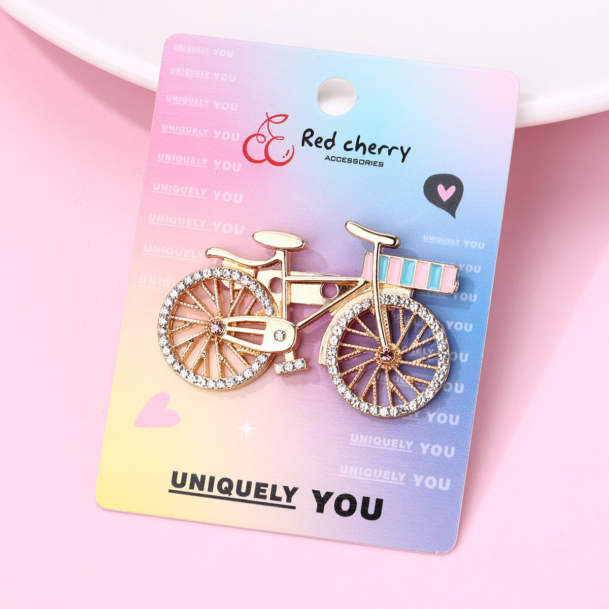 Vintage Bicycle Brooch Pin - image 1