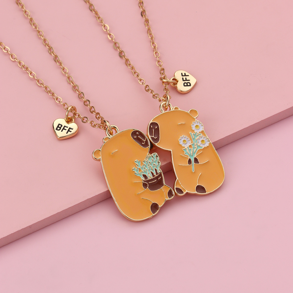 Capybara Magnet Couple Necklace - image 3