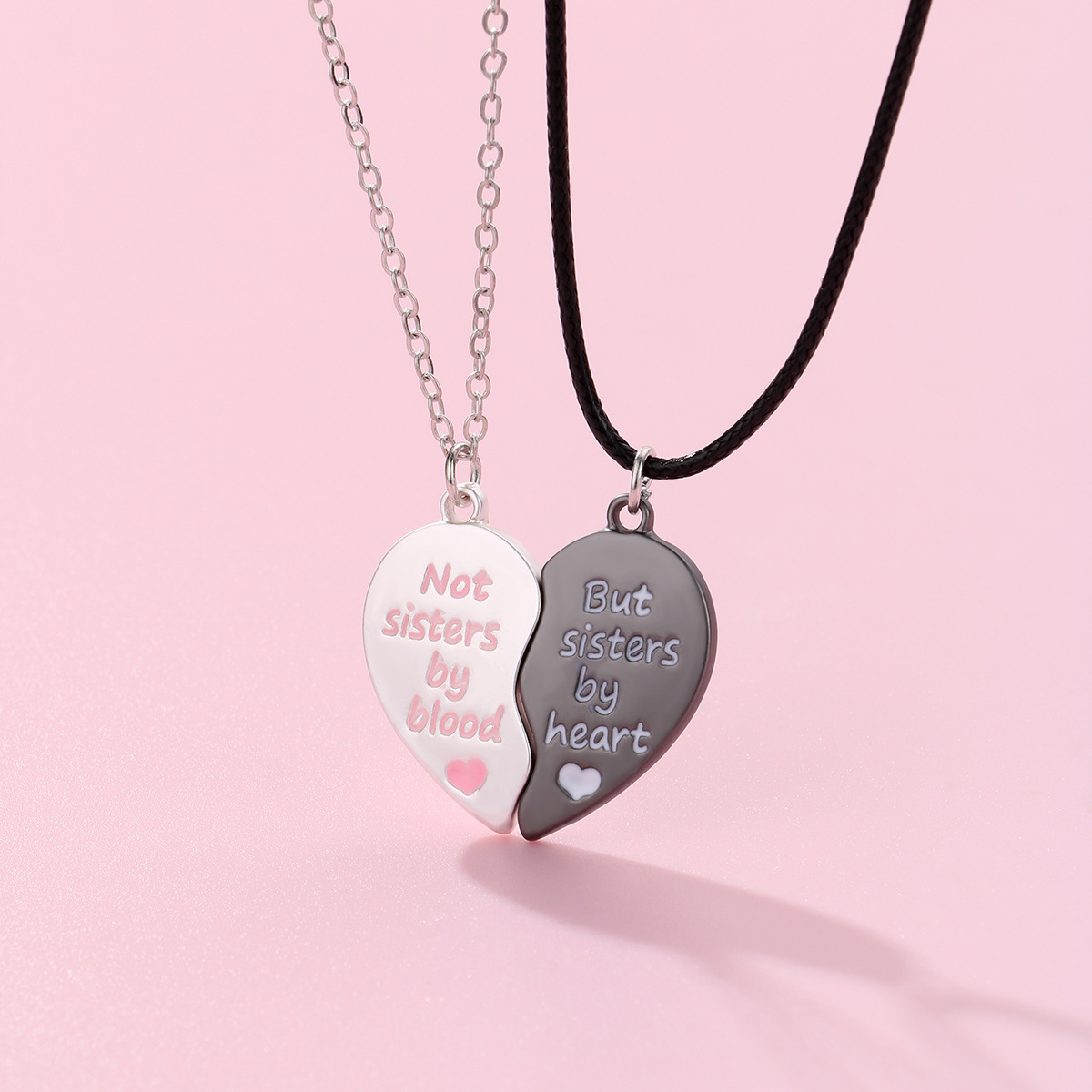 Letter Heart Couple Necklace